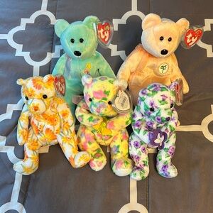 Floral Beanie Babies Bundle 2